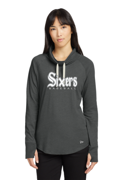 Sixers Ladies Sueded Cowl Neck Tee