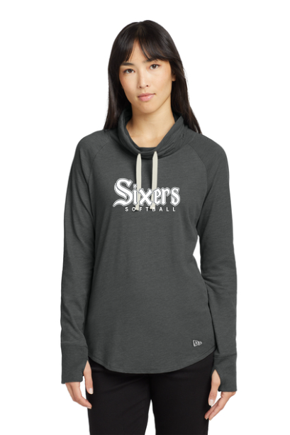 Sixers Ladies Sueded Cowl Neck Tee