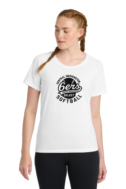 Sixers Ladies Sport Tek Scoop Neck Tee