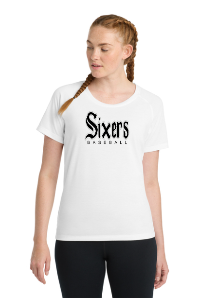 Sixers Ladies Sport Tek Scoop Neck Tee