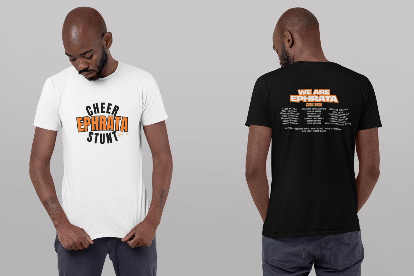 E State Cheer Tee Front and Back