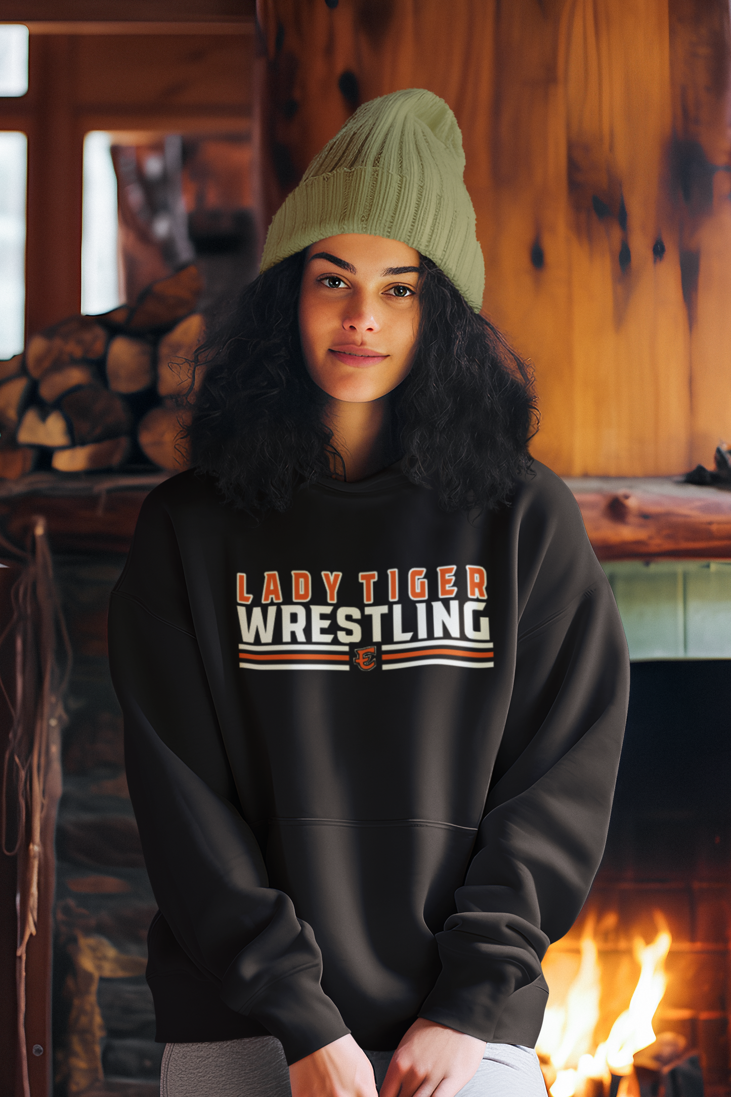 Lady Wrestling Basic Hoodie