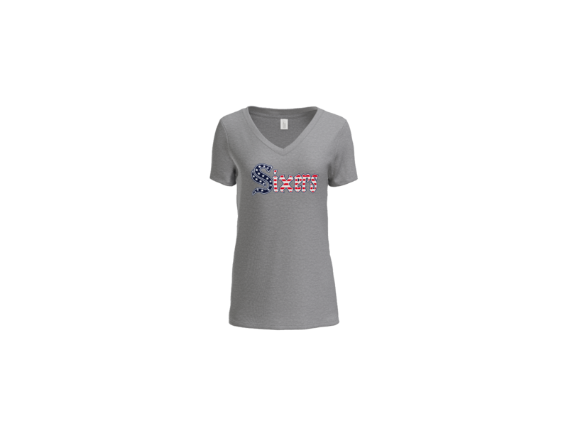 American Sixers Ladies TriBlend Vneck