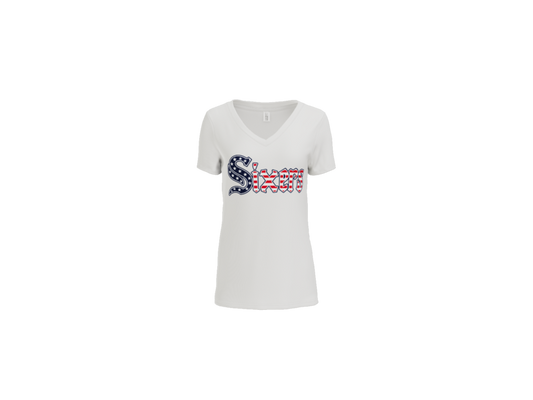 American Sixers Ladies TriBlend Vneck
