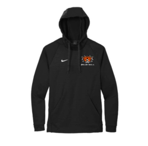 Tiger Volleyball Embroidered Nike Therma Fit Hoodie