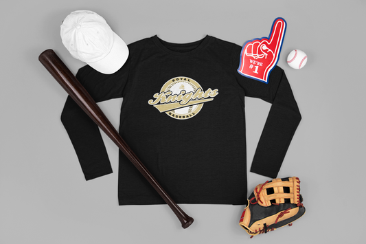 Royal Baseball Long Sleeve Tee- Circle Design