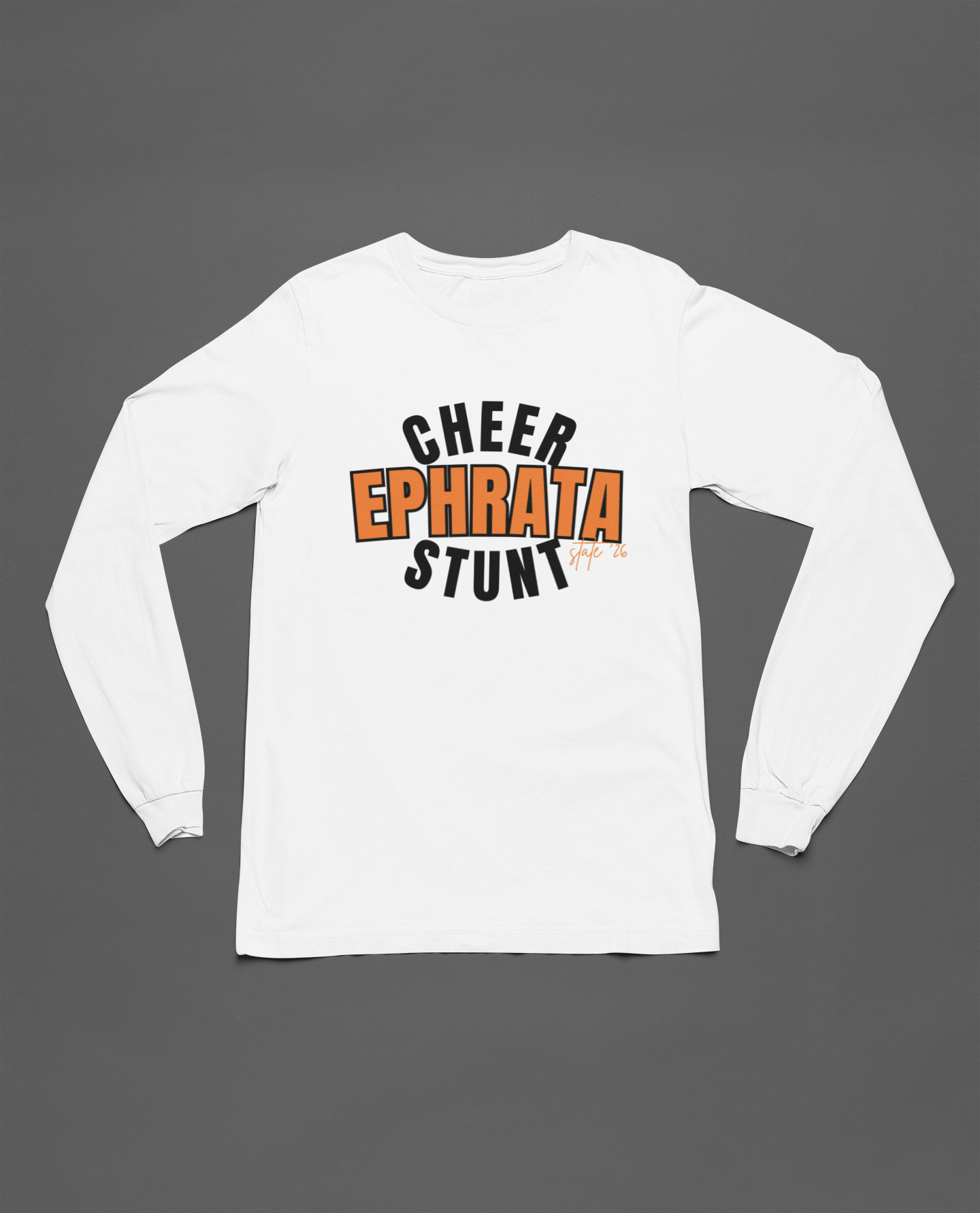 E State Cheer Long Sleeve Tee Front Only