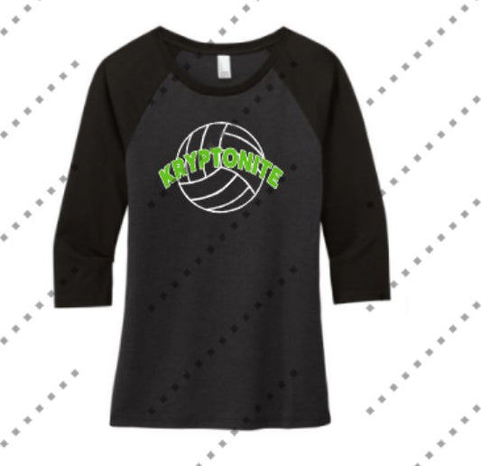 Kryptonite 3/4 Sleeve Women's Raglan